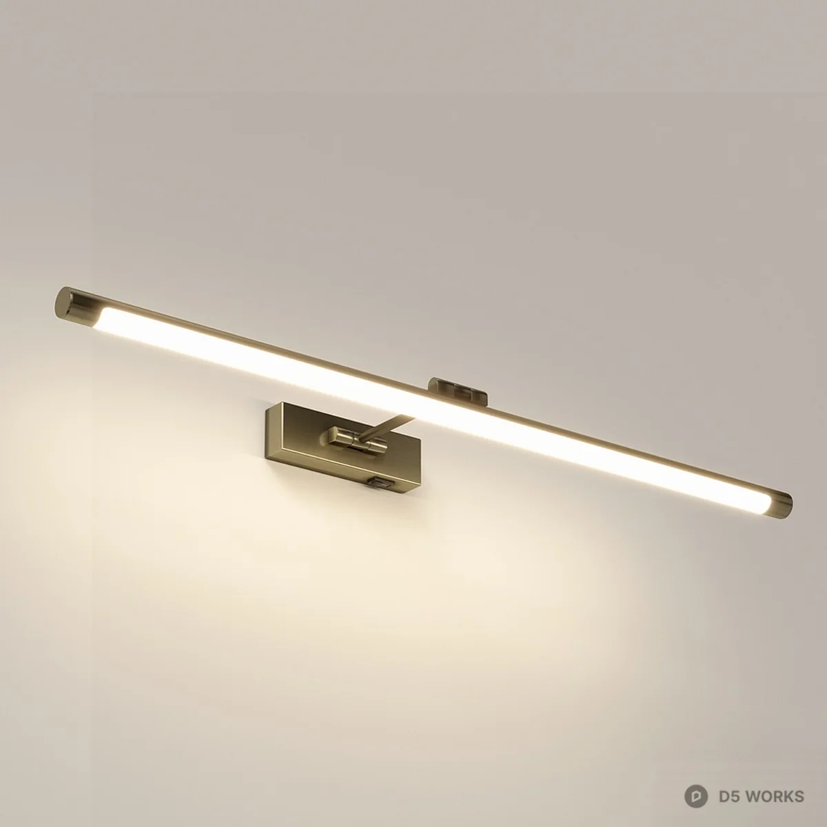 Minimalist Linear Wall Sconce 3d model thumbnail 3