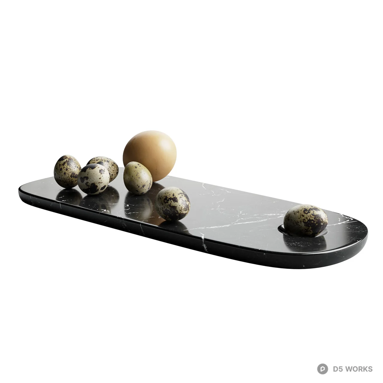 Marble Fruit Tray 3d model - Image 1