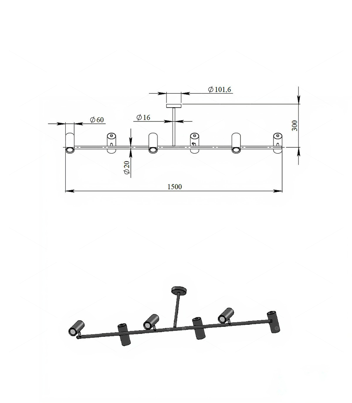 Flush Mount Lights 3D Models 5
