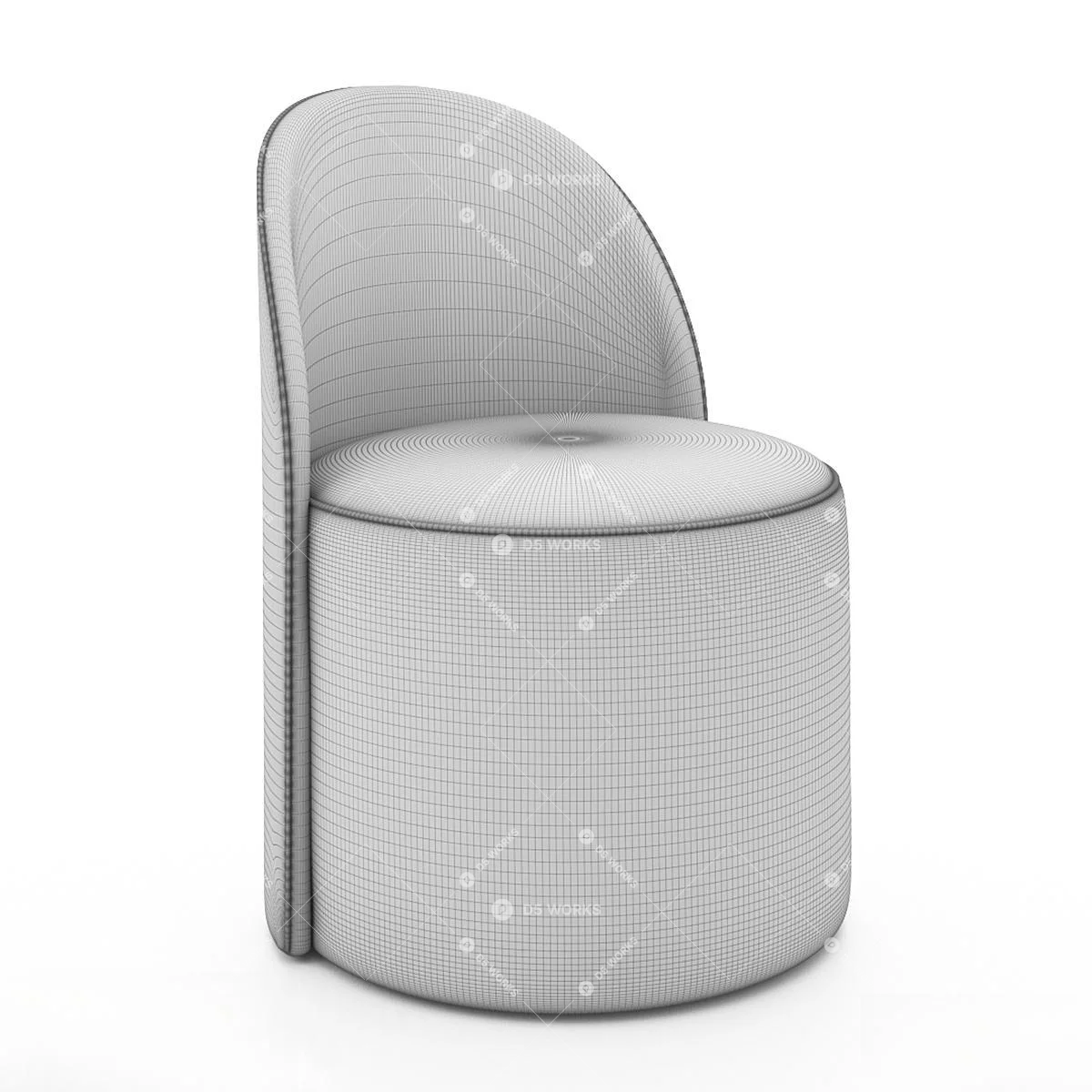 Contemporary Lounge Chair 3d model thumbnail 4