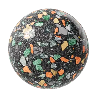 Orange green terrazzo