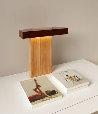 Wooden Block Table Lamp 3d model