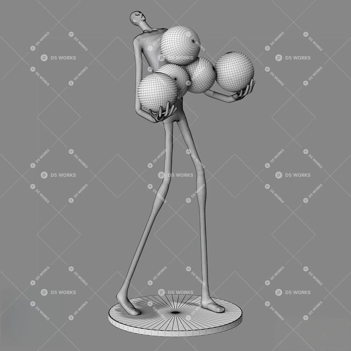 Modern Floor Lamp 3d model thumbnail 2