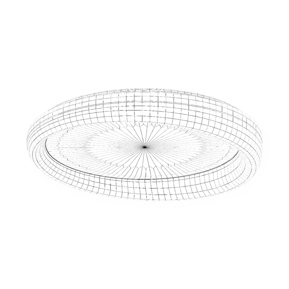 Mid-Century Modern Flush Mount Light 3d model thumbnail 2