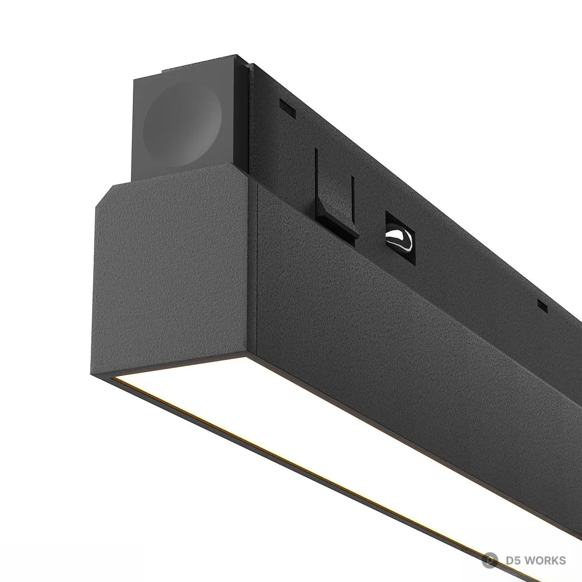 Linear LED Light Fixture 3d model thumbnail 2