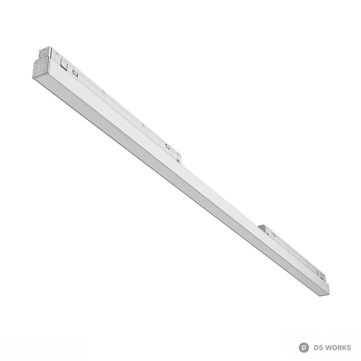 Linear LED Light Fixture 3d model thumbnail 3