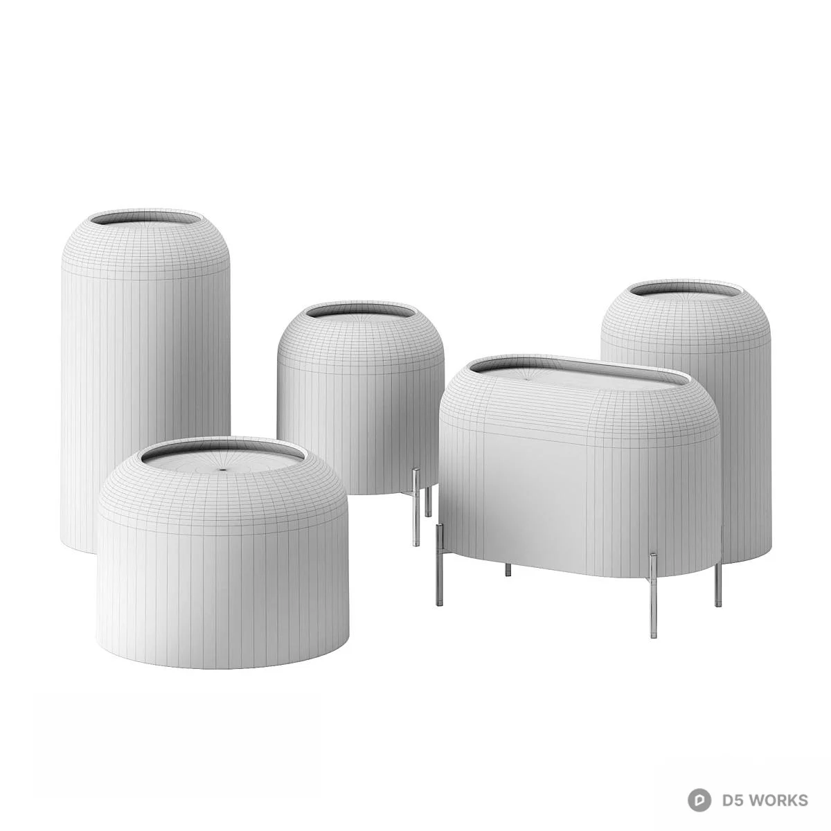 Minimalist Concrete Planter 3d model thumbnail 4