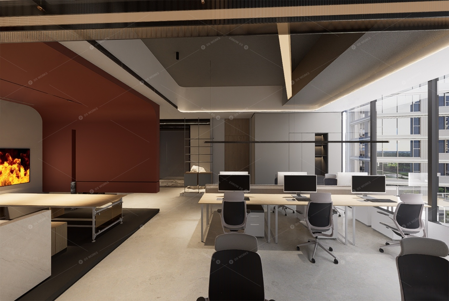 Office Spaces 3D Models