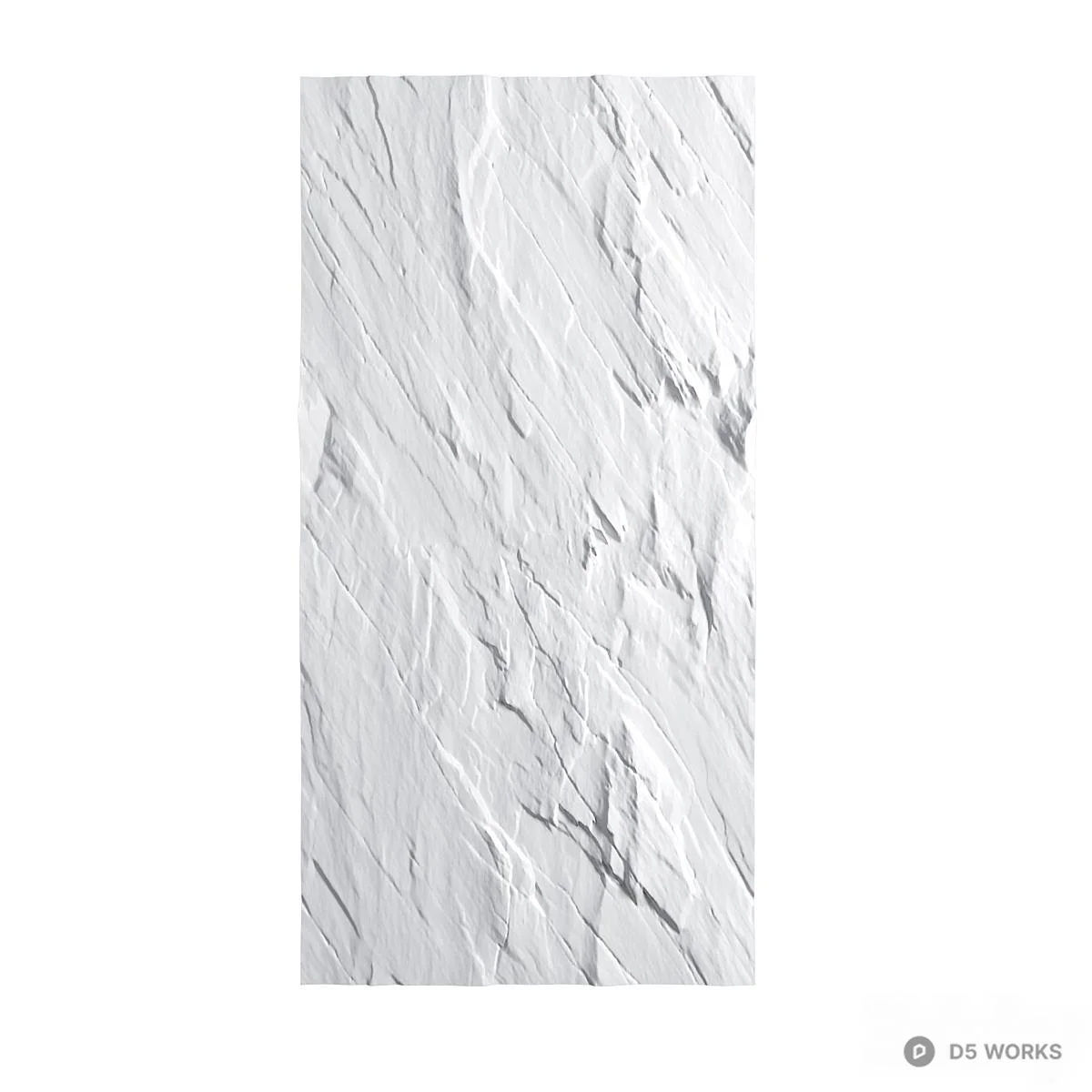 White Marble Texture Wall Panel 3d model thumbnail 2