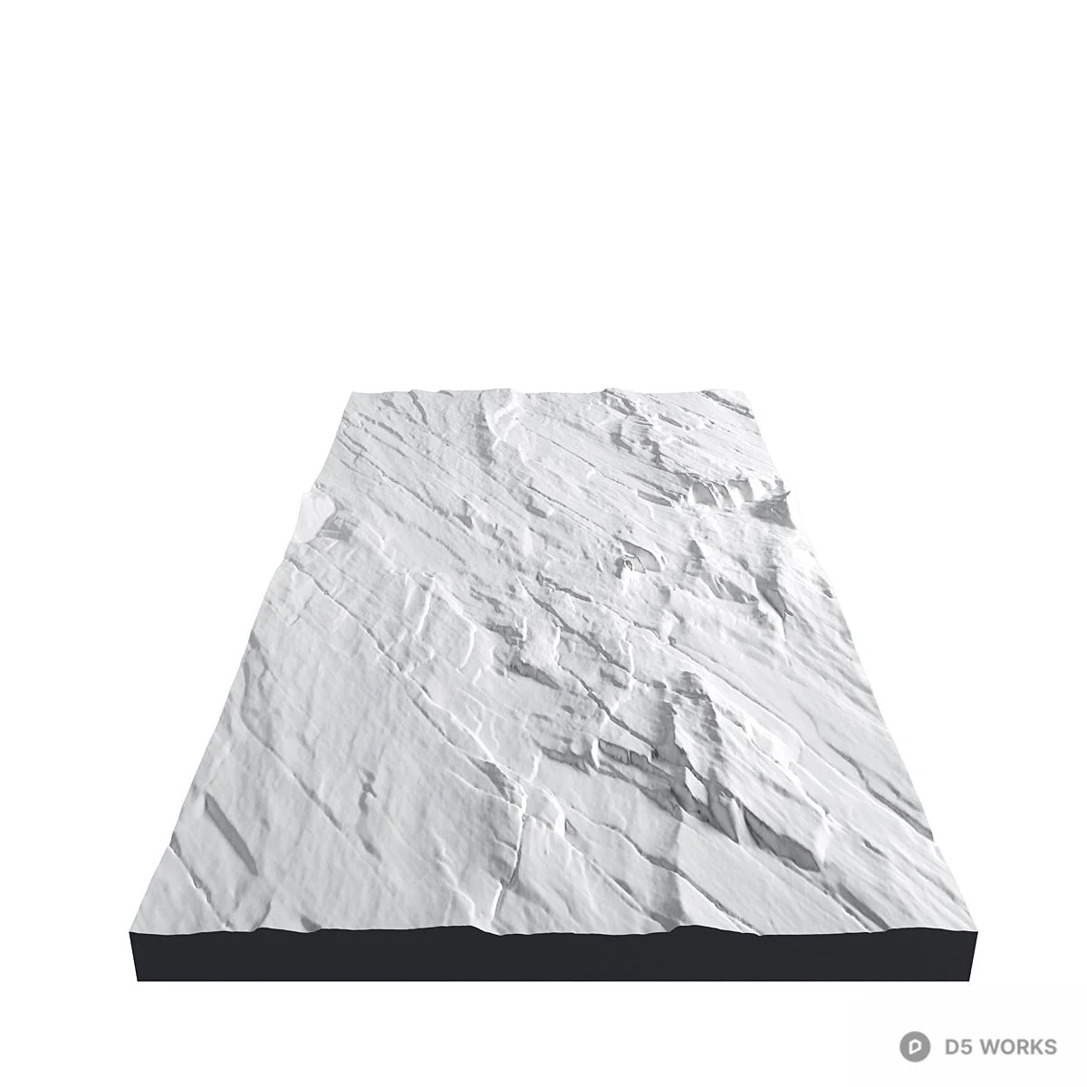 White Marble Texture Wall Panel 3d model thumbnail 4
