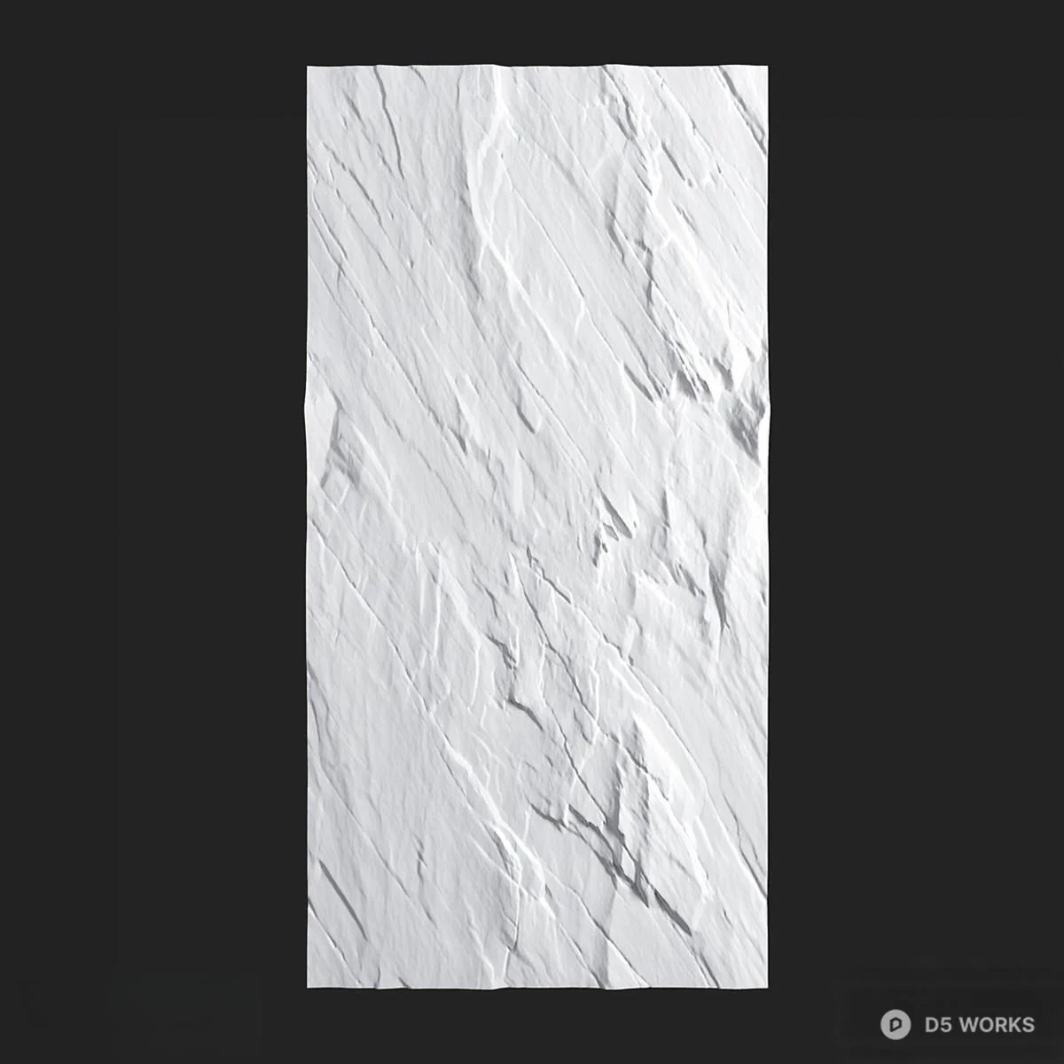 White Marble Texture Wall Panel 3d model - Image 1