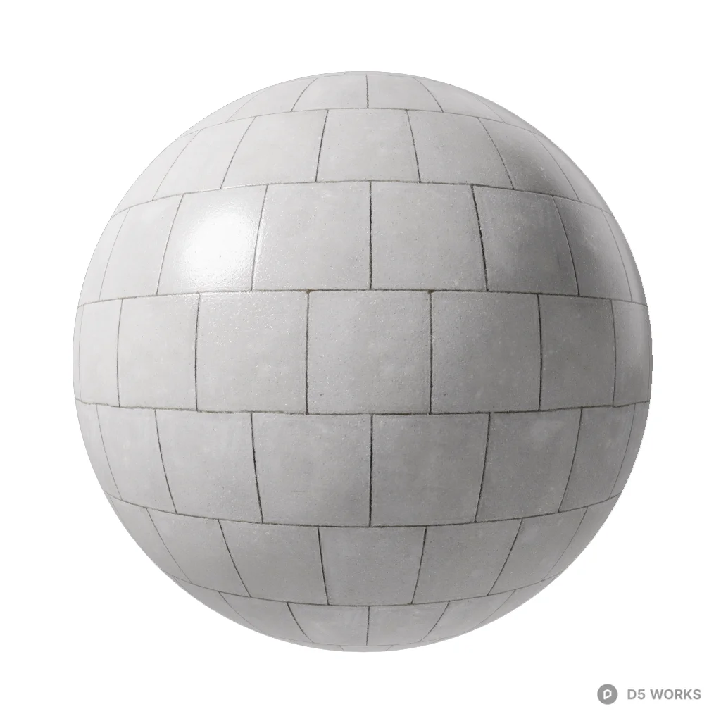 Gray square floor tile pbr material - Image 1