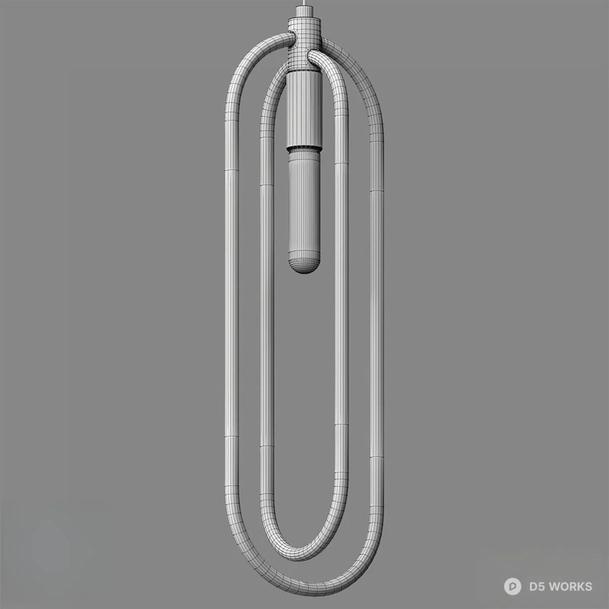 Minimalist Brass Loop Pendant Light 3d model thumbnail 2