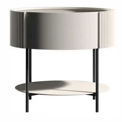 Minimalist Round Side Table 3d model