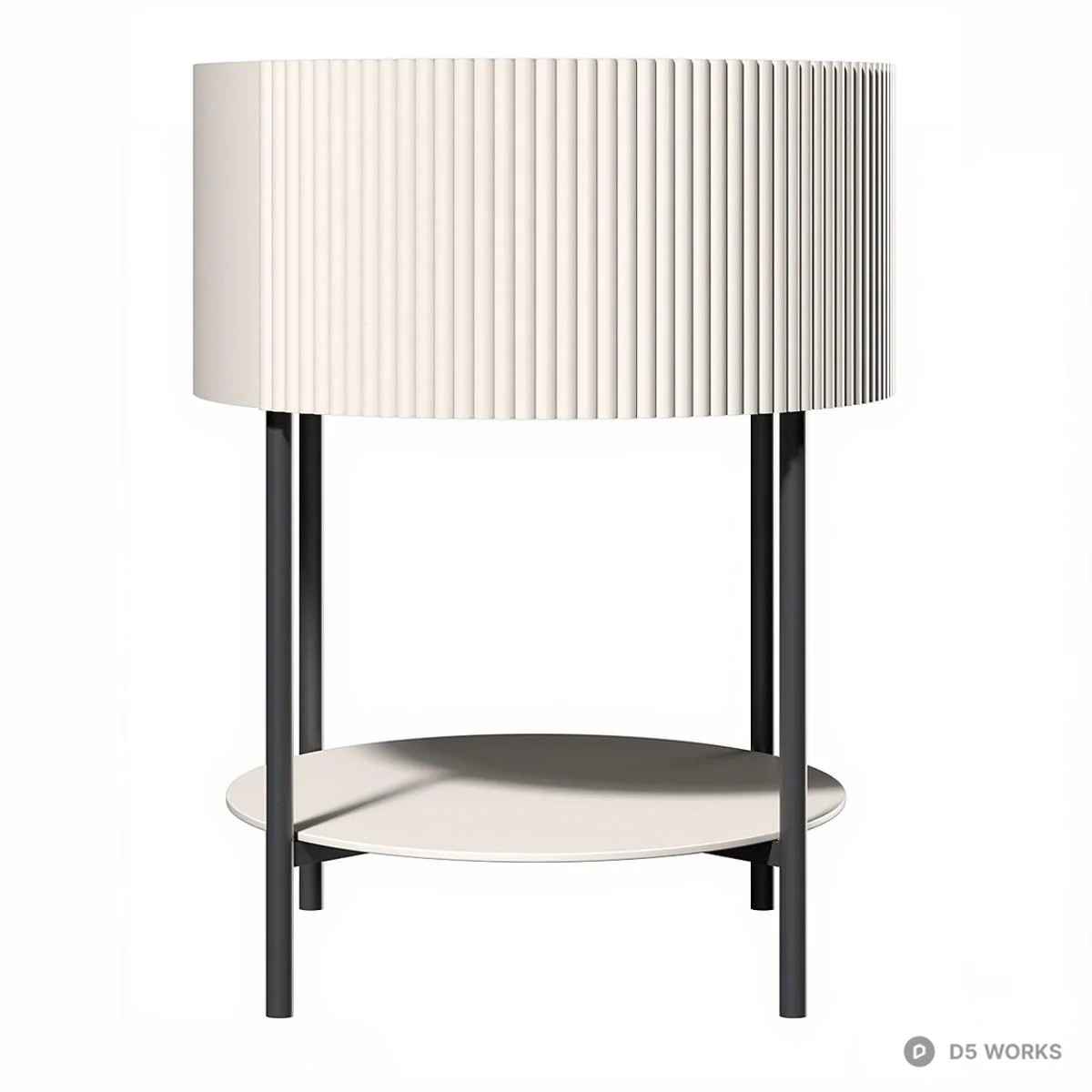 Minimalist Round Side Table 3d model thumbnail 3