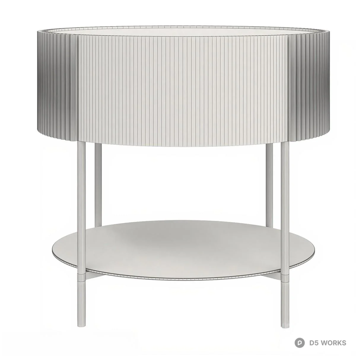 Minimalist Round Side Table 3d model thumbnail 4