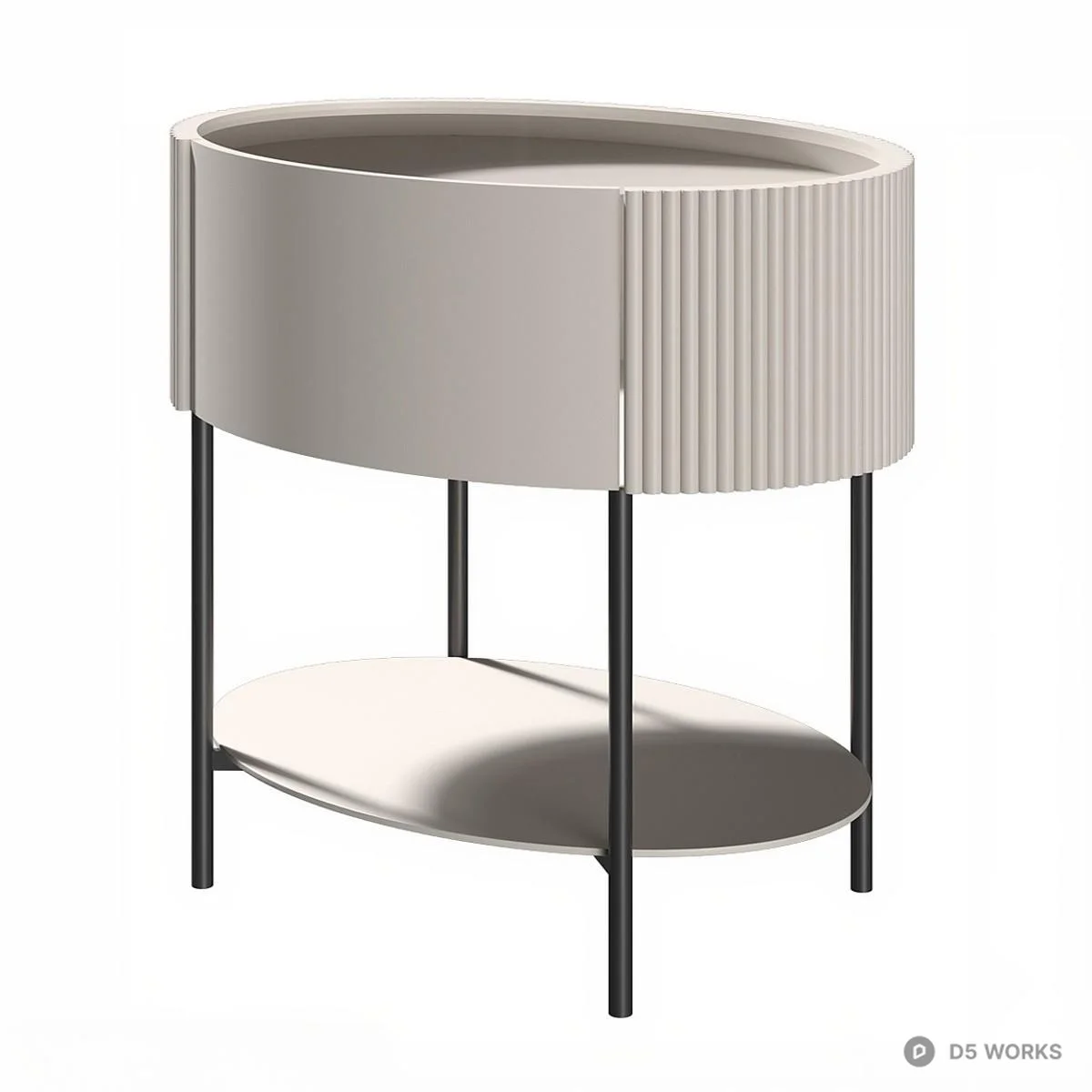 Minimalist Round Side Table 3d model thumbnail 2