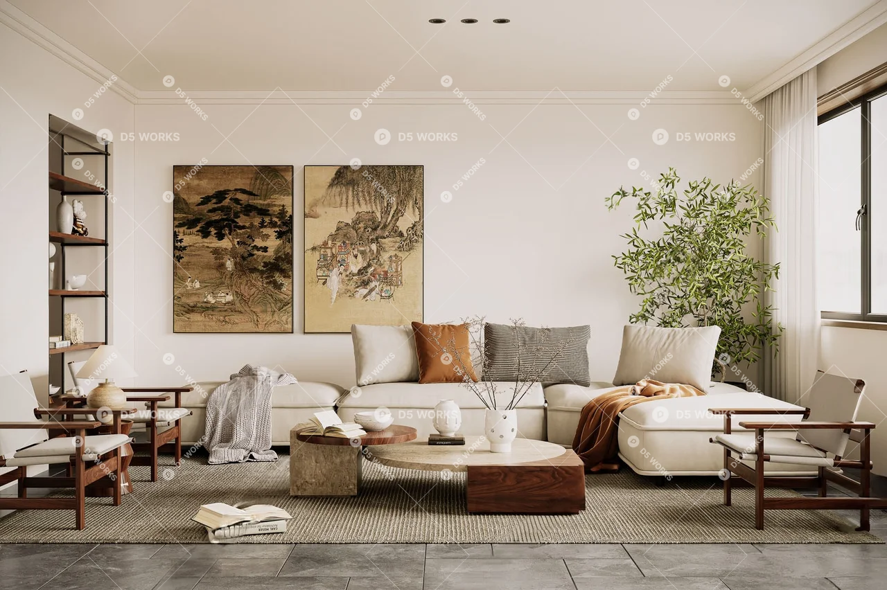 Home Living Room 3d model - Image 1