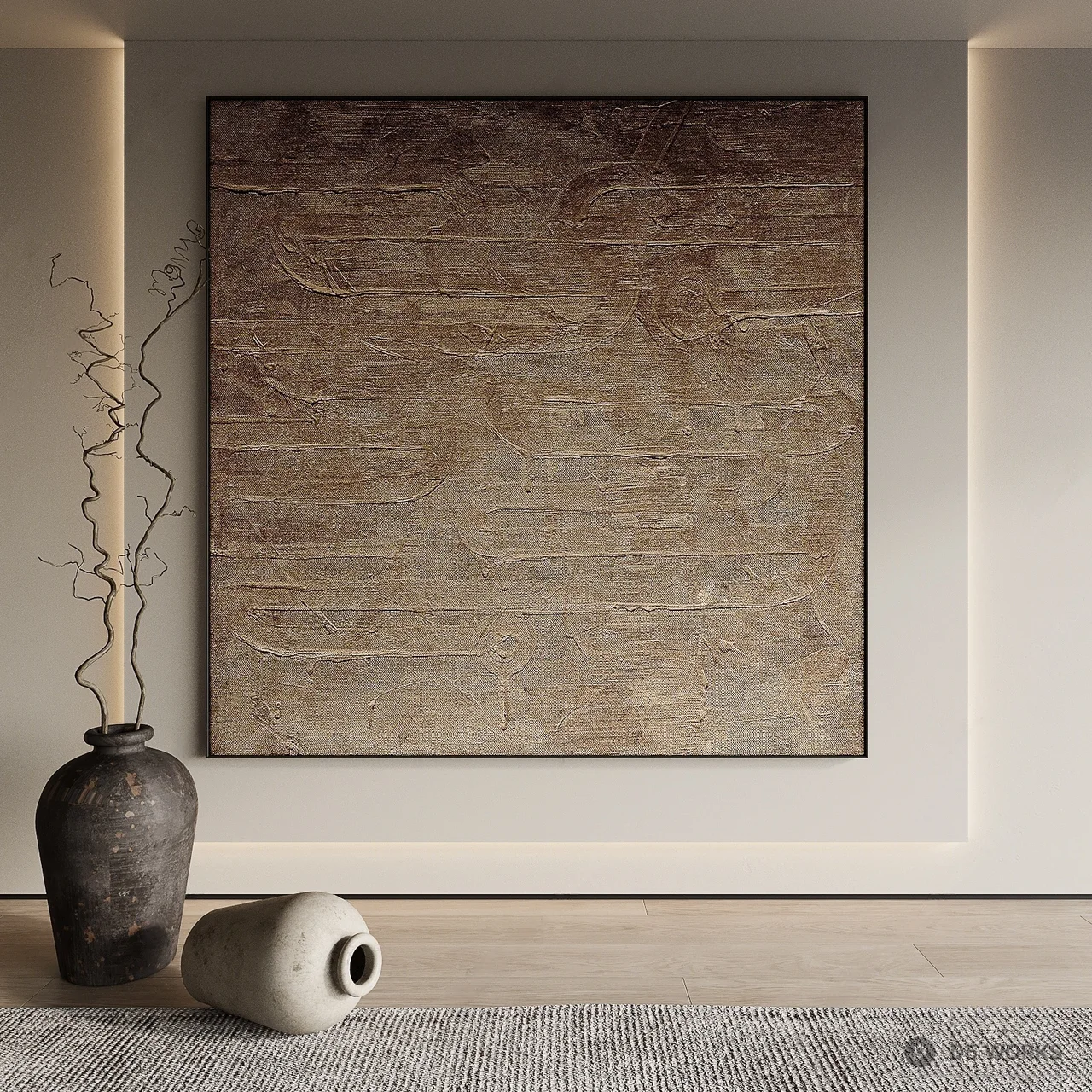 Textured Abstract Wall Art 3d model - Image 1