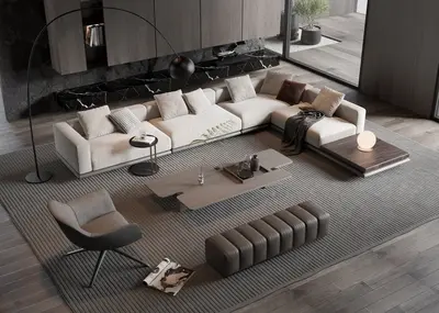 Italian Sofa & Side Table Set