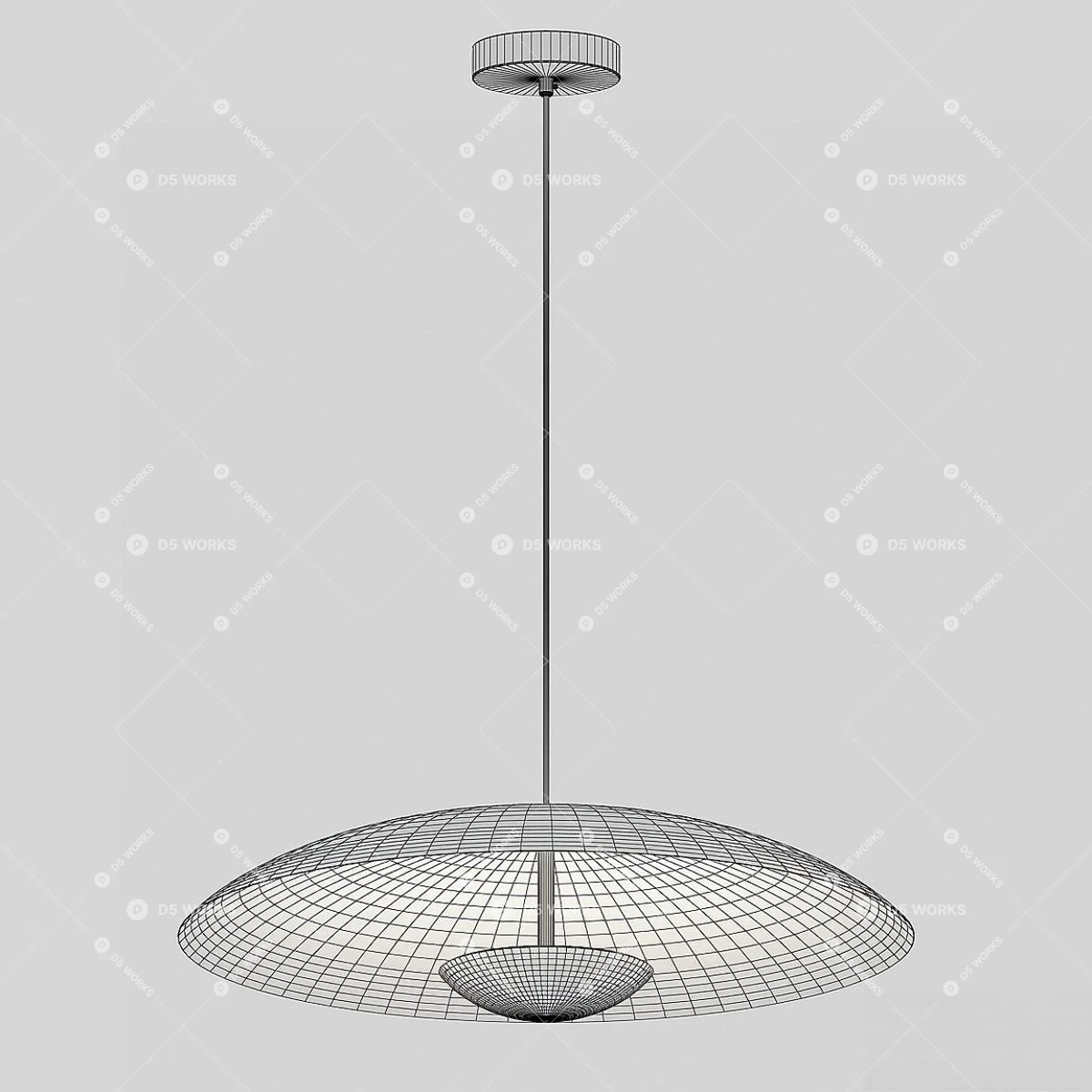 Modern Pendant Light 3d model thumbnail 2