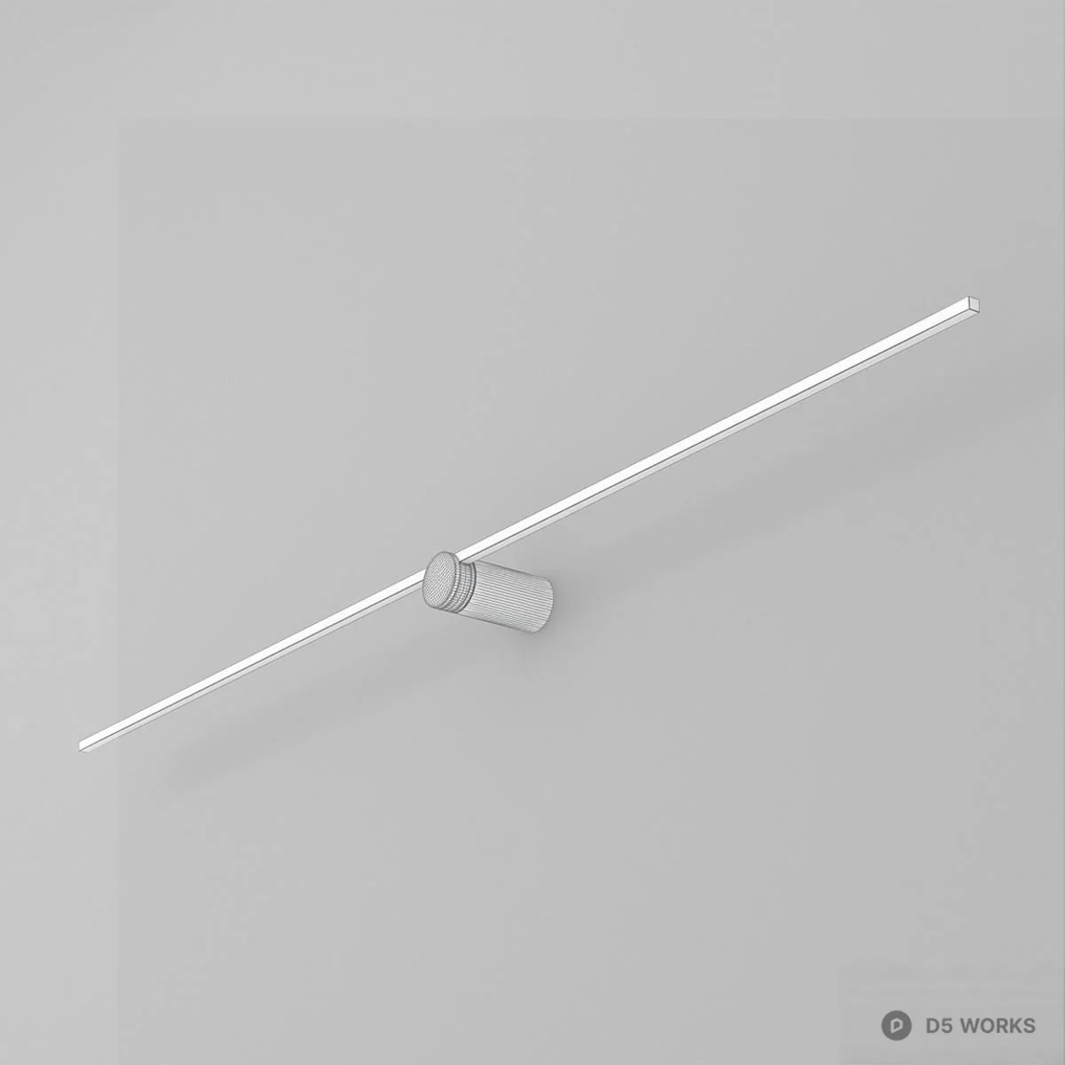 Minimalist Linear Wall Lamp 3d model thumbnail 3