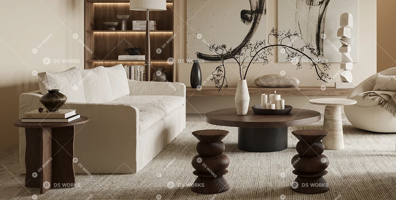 Home Living Room 3d model thumbnail 4