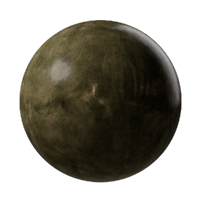 Cowhide Dark green oil wax leather