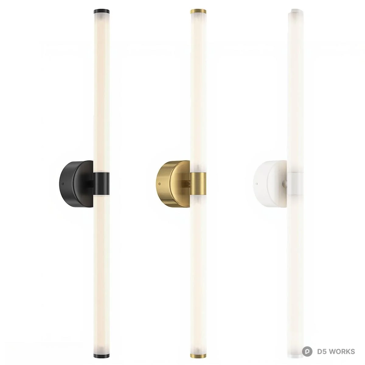 Minimalist Linear Wall Lamp 3d model - Image 1