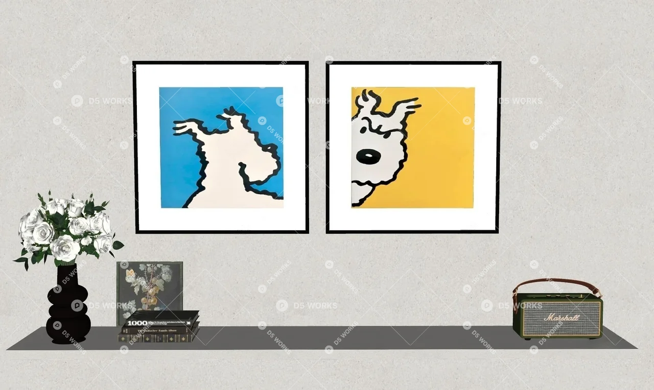 Modern Paintings 3d model thumbnail 2