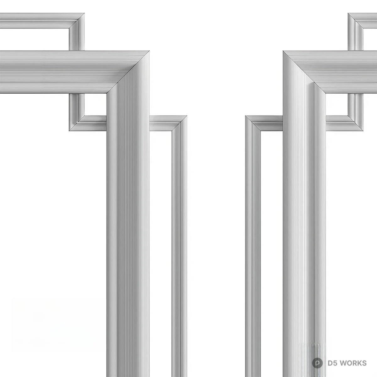 Transitional Style Line Element 3d model thumbnail 2