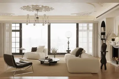 Mid-Century Modern Home Living Room