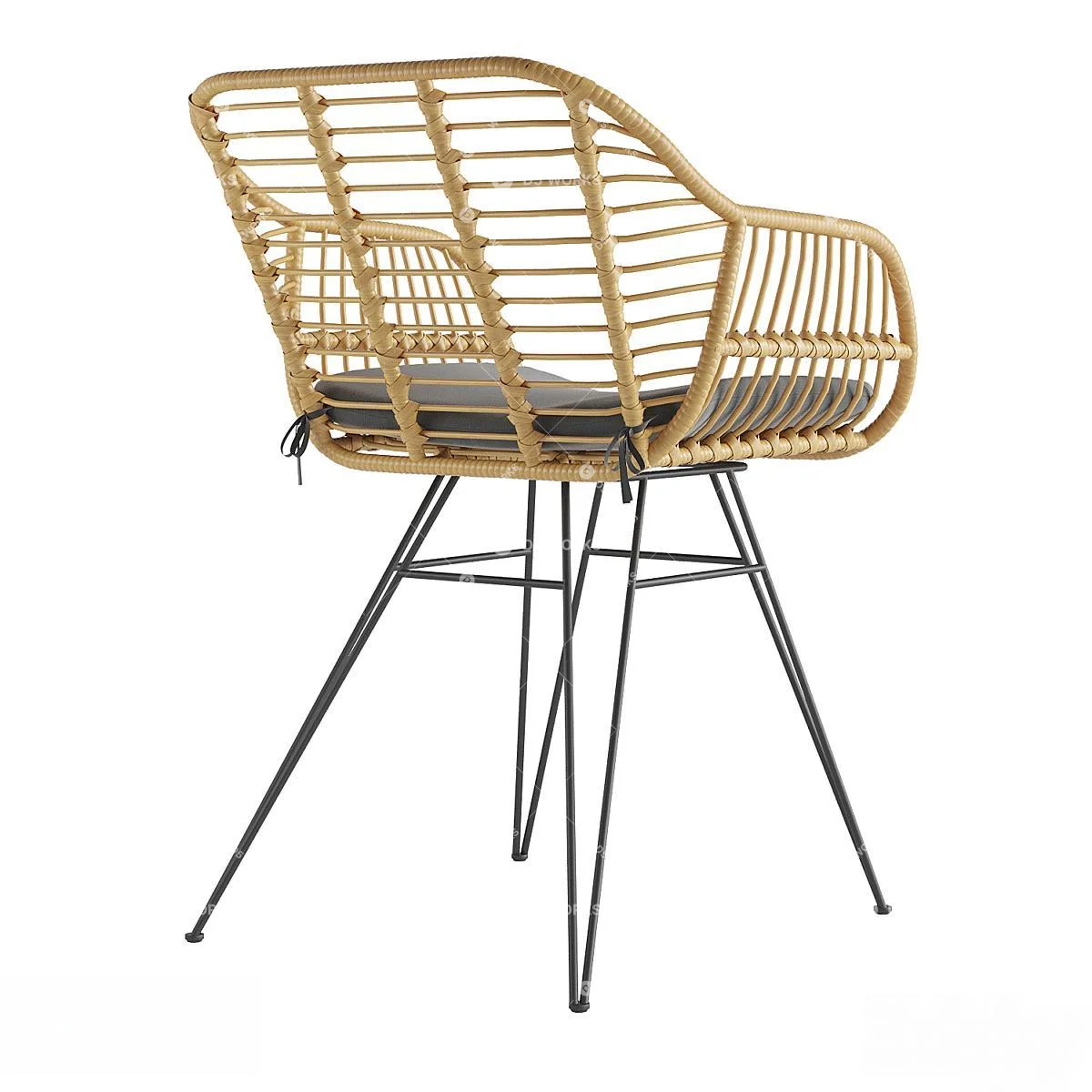 Southeast Asian Outdoor Chair 3d model thumbnail 2