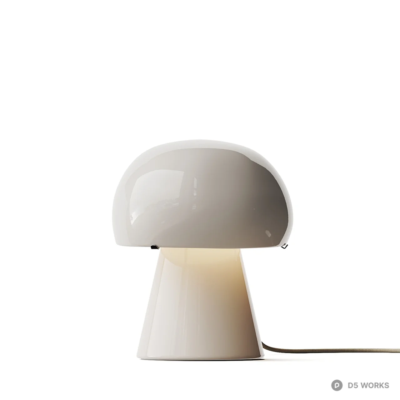 Mushroom Shaped Minimalist Table Lamp 3d model thumbnail 3