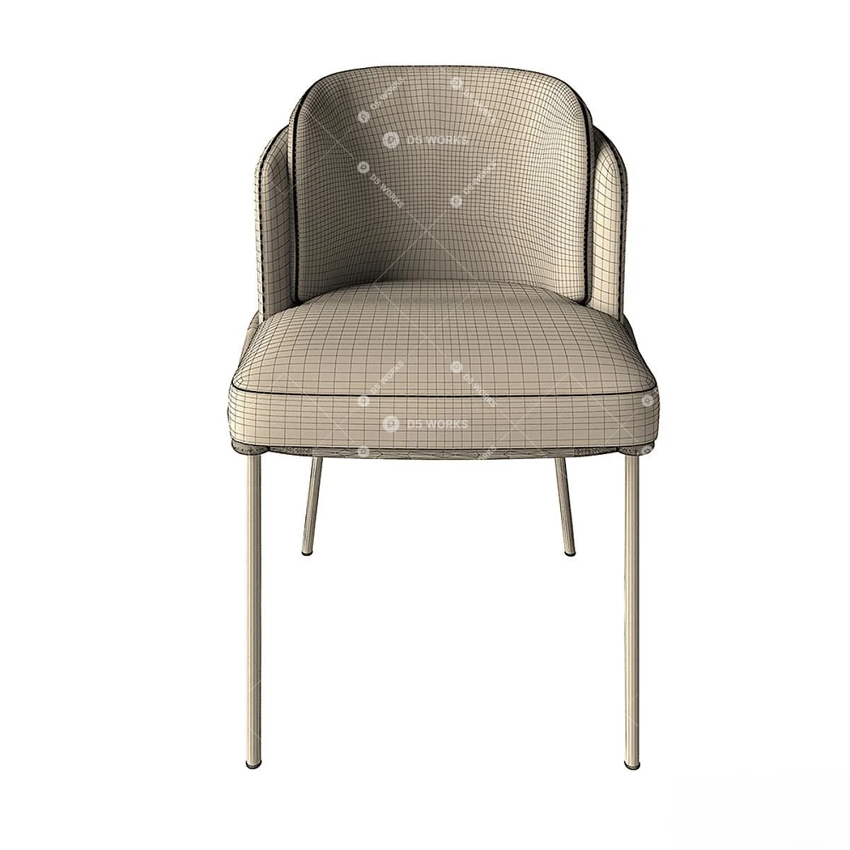 Dining Chair 3d model thumbnail 5