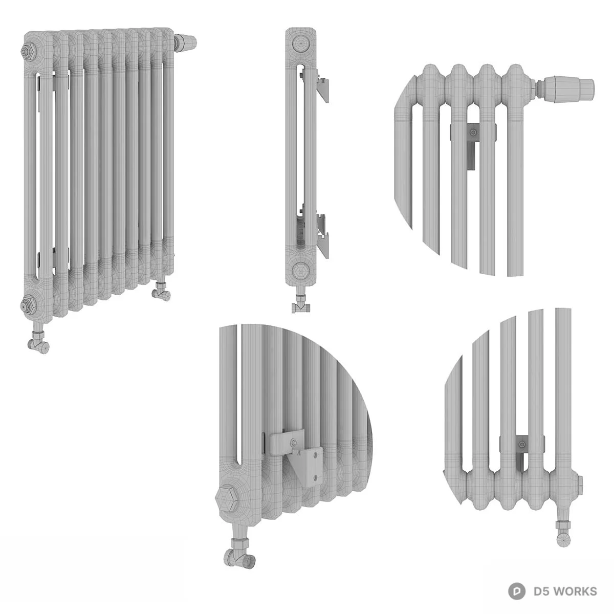 Multi-Color Radiator 3d model thumbnail 3