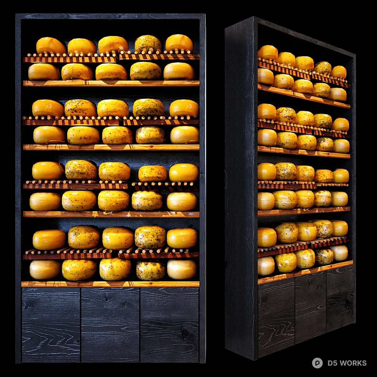 Cheese Display Rack 3d model - Image 1