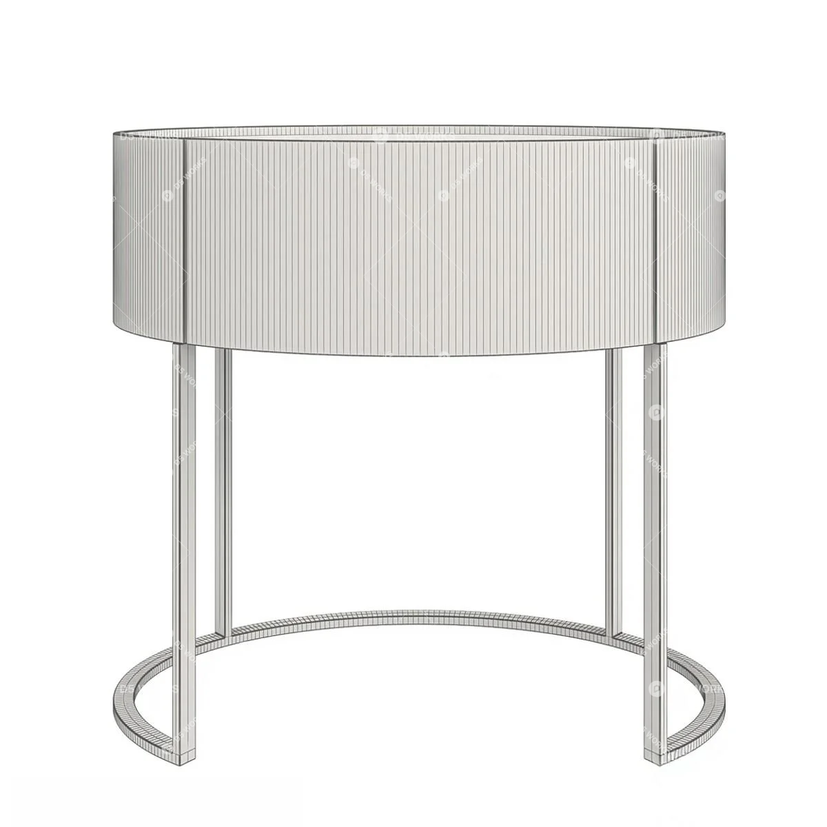 Modern Bedside table 3d model thumbnail 4