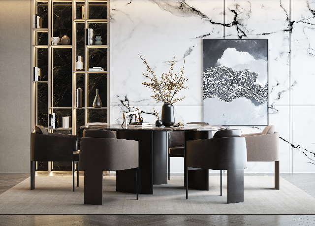 Modern Dining Table & Chairs Set