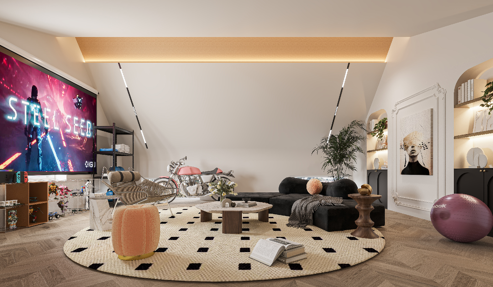 Modern Home Theater Room 