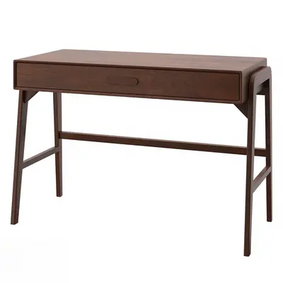 Mid Century Modern Wooden Desk With Single Drawer 3d model