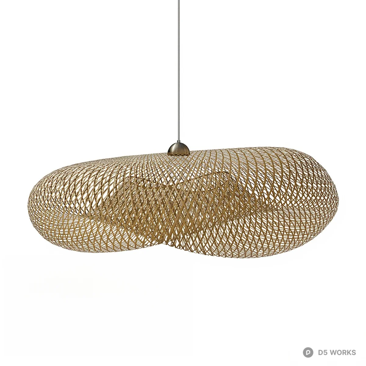 Woven Rattan Pendant Lamp 3d model - Image 1