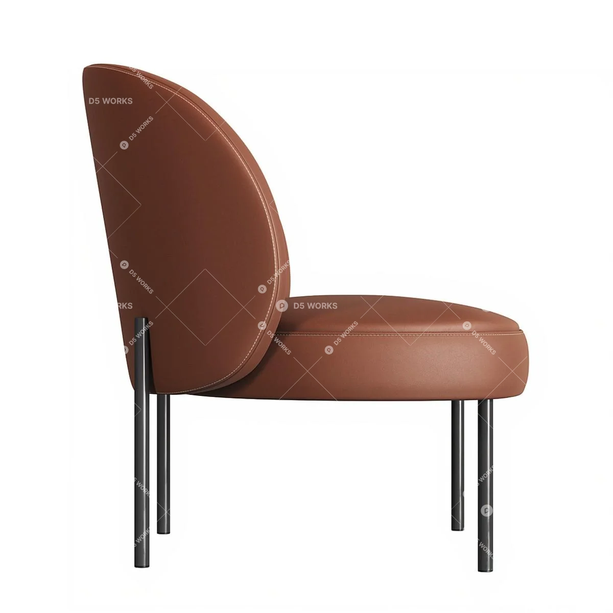Modern Armchair 3d model thumbnail 3