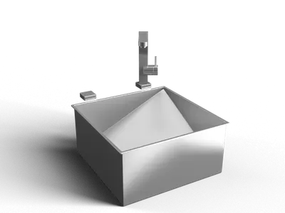 Minimalist Square Sink 3d model