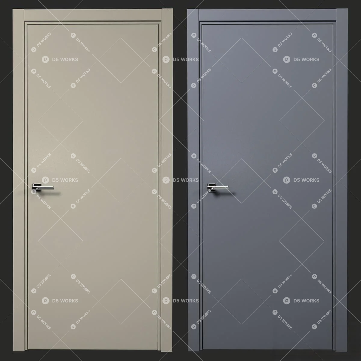 Door Set 3d model thumbnail 3