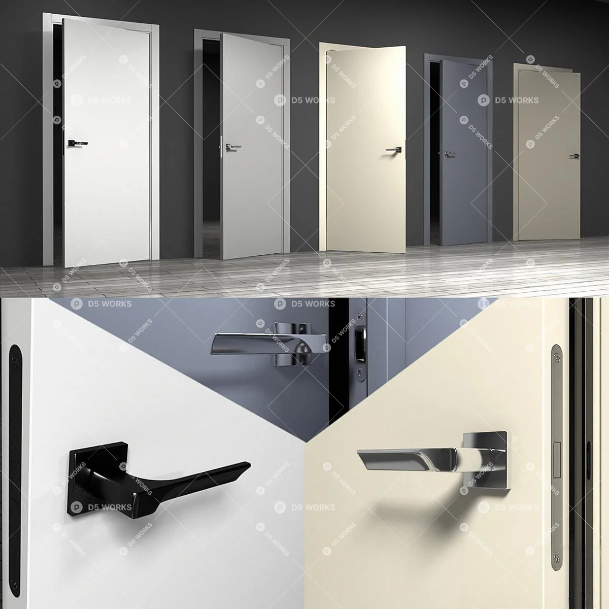 Door Set 3d model thumbnail 5