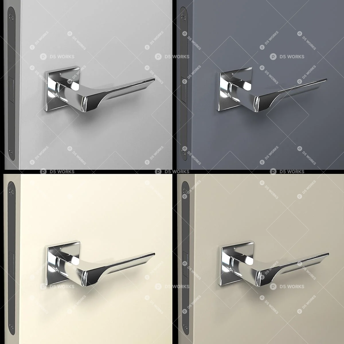 Door Set 3d model thumbnail 4