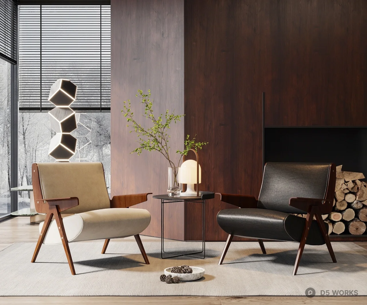 Mid Century Modern Armchair 3d model - Image 1