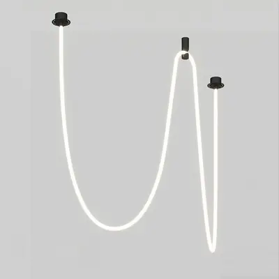 Minimalist Linear Pendant Light 3d model
