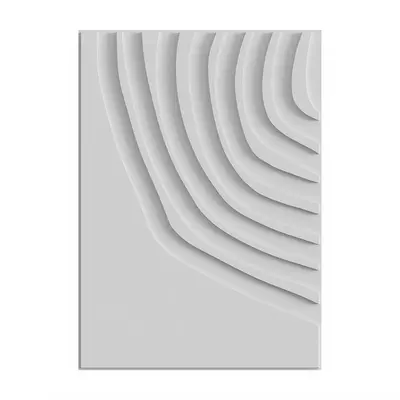 Minimalist Wave Wall Art 3d model